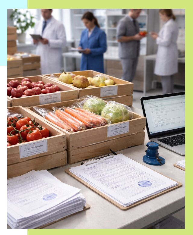 Сертификация овощей и фруктов в Апшеронске от 8711 р. | Алешин-Пшр