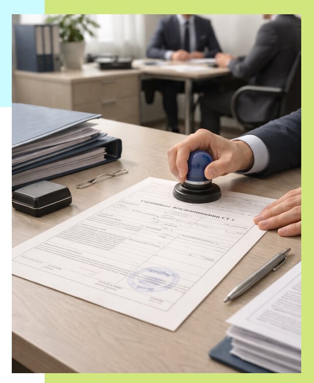 Сертификат происхождения СТ 1 в Апшеронске от 4612 р. | Алешин-Пшр