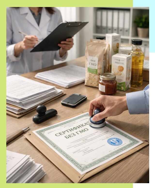 Получение сертификата Без ГМО для продукции в Апшеронске
