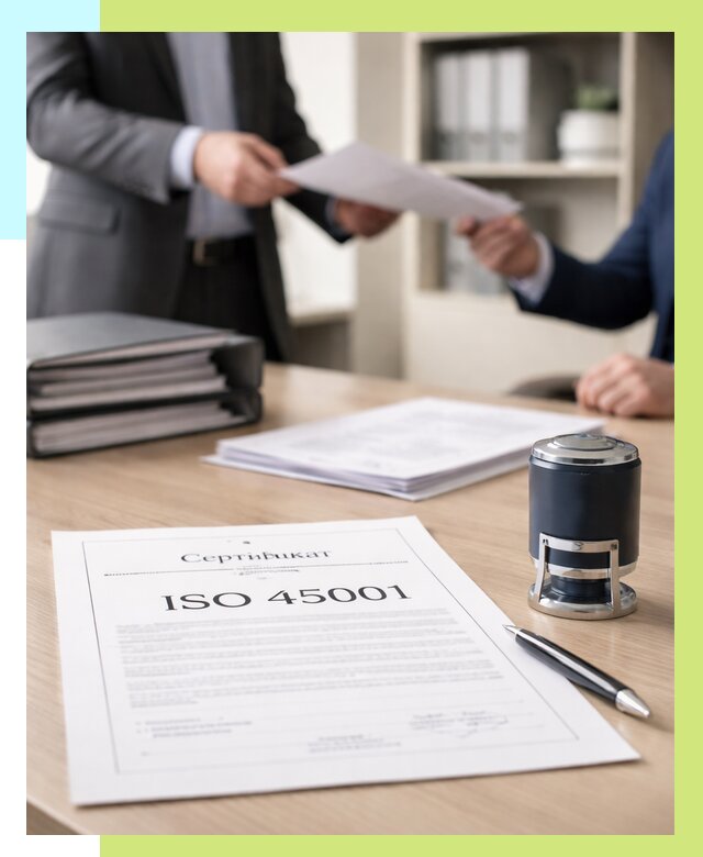 Сертификат ISO 45001 в Апшеронске под ключ от 46116 р. | Алешин-Пшр